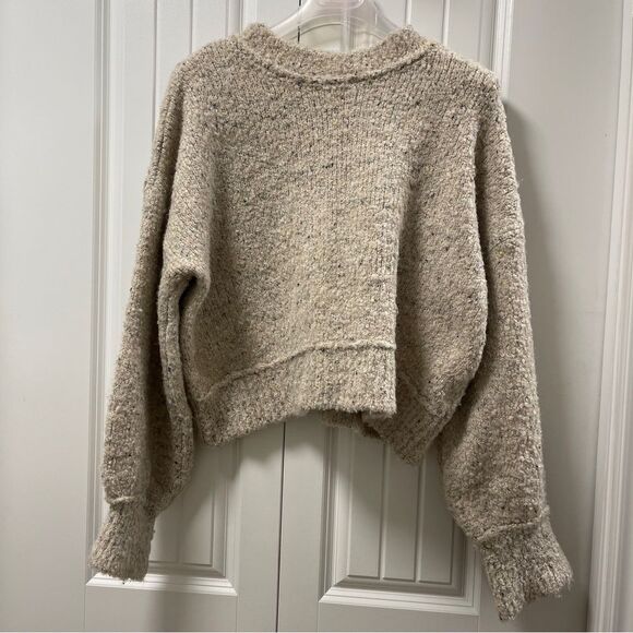 ZARA Oatmeal Knit Sweater Cream Light Grey - M - Picture 4 of 12